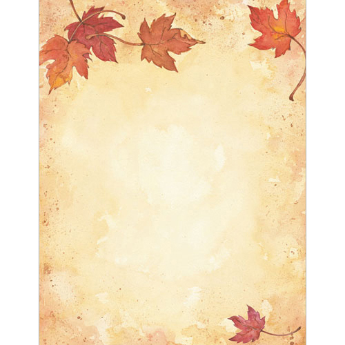 Fall Leaves Autumn and Thanksgiving Printer Paper