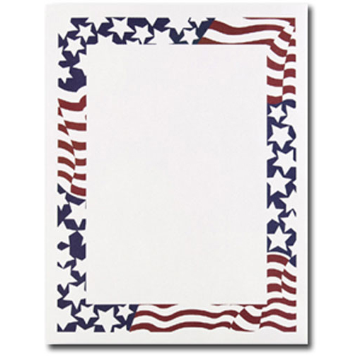 Stars & Stripes Flag Border Paper | Your Paper Stop