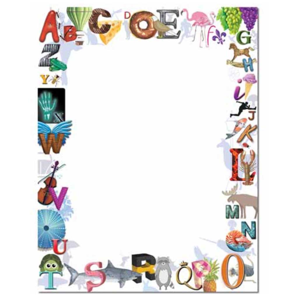 Colorful Alphabet Border Paper | Your Paper Stop