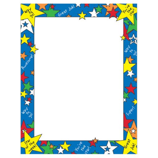 Star of the Week Border Paper - Your Paper Stop