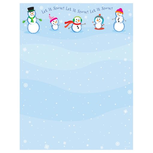 Let It Snowmen Christmas Holiday Printer Paper