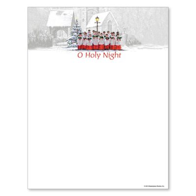 Choir Singing O Holy Night Christmas Holiday Printer Paper