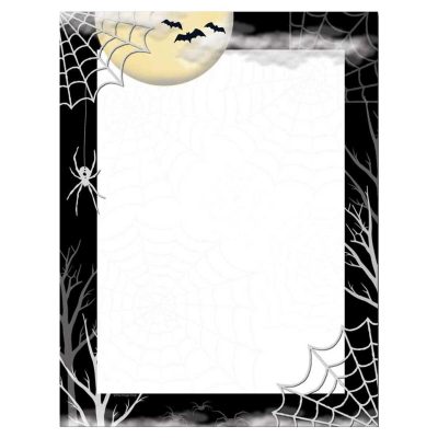 Creepy Spider Web Halloween Paper