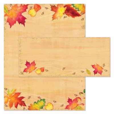 Falling Leaves Thanksgiving Printer Paper and Envelopes