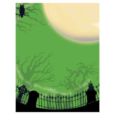 Spooky Graveyard Halloween Paper