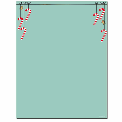 Minty Candy Cane Christmas Holiday Paper